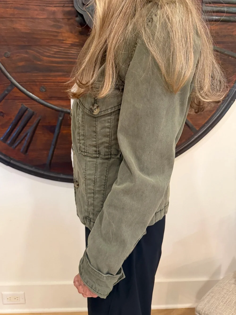 PAIGE Olive Utility Jacket with Button Front
